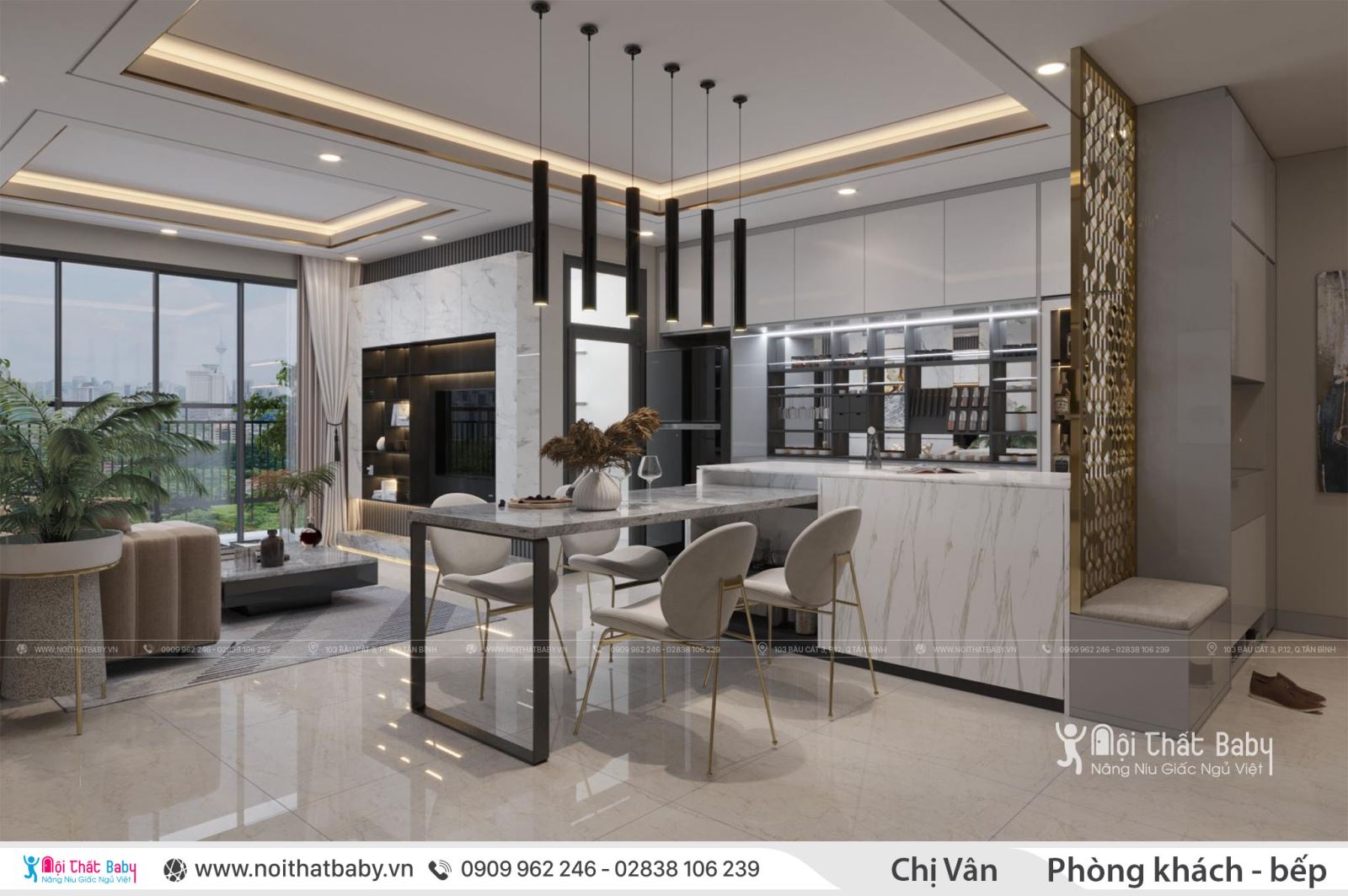 Thiết kế nội thất chung cư Celadon City - Chị Vân 